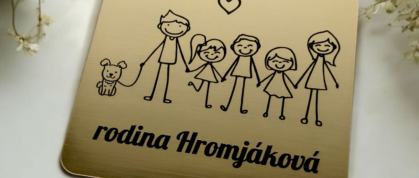 Originální rodinné jmenovky přesně na míru