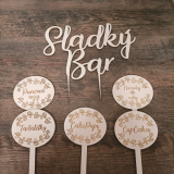 Zápich na dort – dekorační set na sladký bar