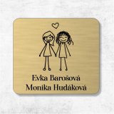 Jmenovka na dveře žena a žena