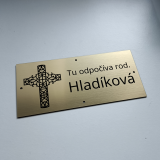 Tabulka na hrob s křížem 2
