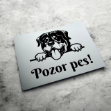 Tabulka Pozor pes Rotvajler