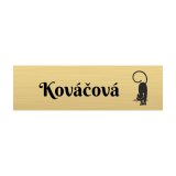 Jmenovka na dveře s Kočkou