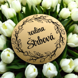 Jmenovka na dveře Floral Round