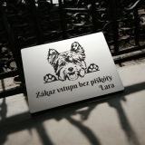 Tabulka Pozor pes Yorkšírský teriér 2