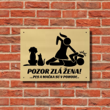 Tabulka Pozor zlá žena