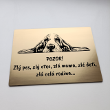 Tabulka Pozor pes Baset