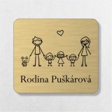 Jmenovka na dveře rodina