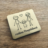 Jmenovka na dveře rodiče a dcerka