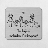 Jmenovka na dveře rodina