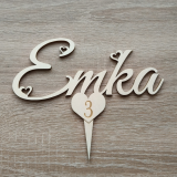 Zápich na dort se jménem – elegantní personalizovaný cake topper
