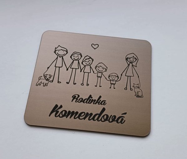 menovka podľa požiadavky klienta