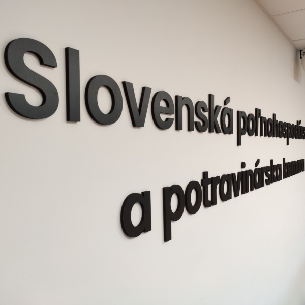 textové logo na stenu