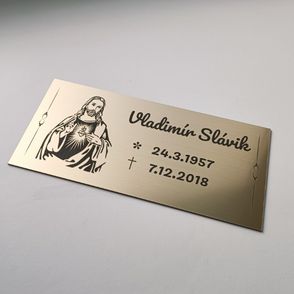 tabuľka na hrob s ježišom