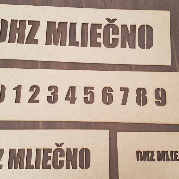 textová šablóna na striekanie