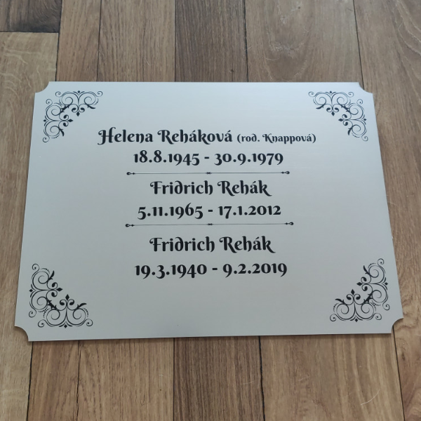 tabuľa na hrob