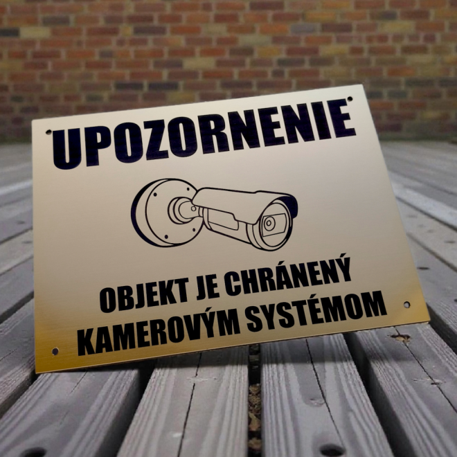 Tabulka Upozornění kamerový systém