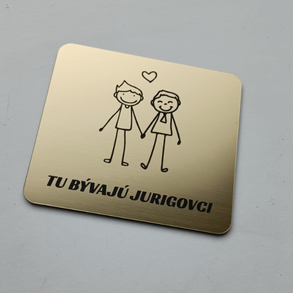 Jmenovka na dveře muž a muž