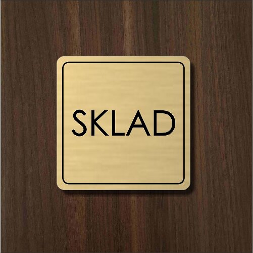 zlatá tabulka na dveře SKLAD