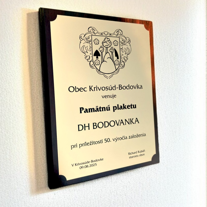 Plaketa obdélník na MÍRU