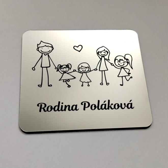 Jmenovka na dveře rodina