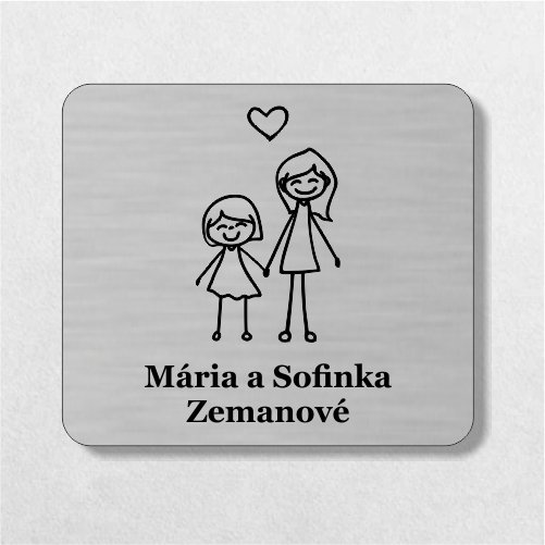 Jmenovka na dveře máma a dcera