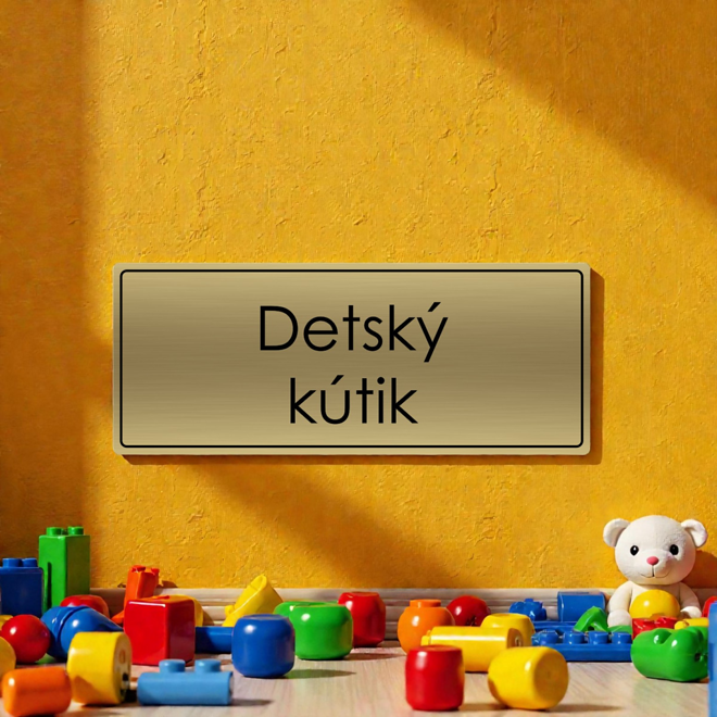 zlatá tabulka Detský kútik (dětský koutek) s hračkami