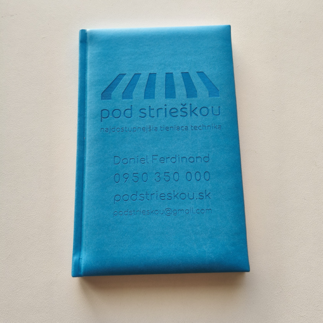 Personalizovaný zápisník světle modrý