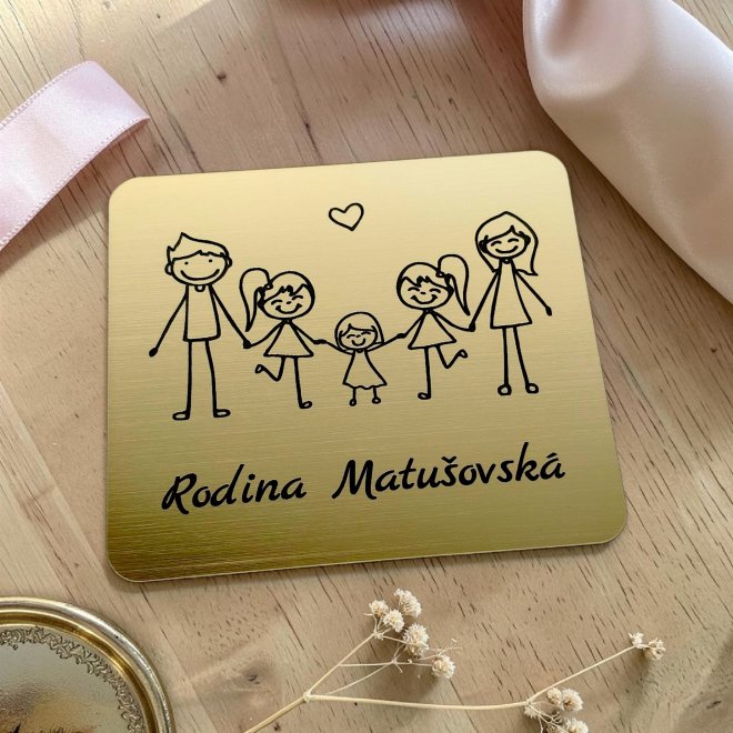 Jmenovka na dveře rodina