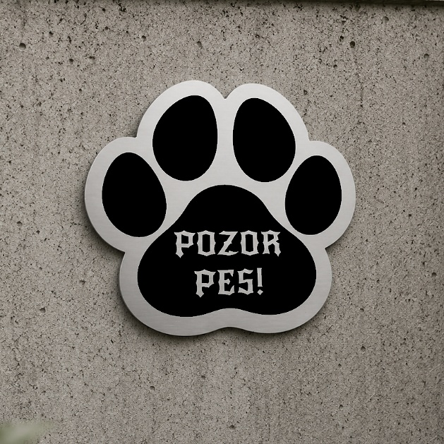 Tabulka Pozor pes tlapka