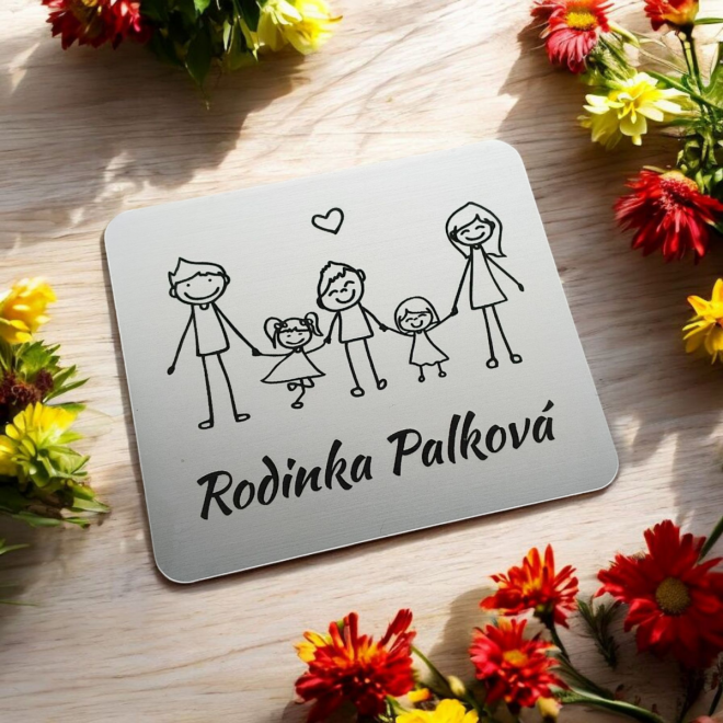 Jmenovka na dveře rodina