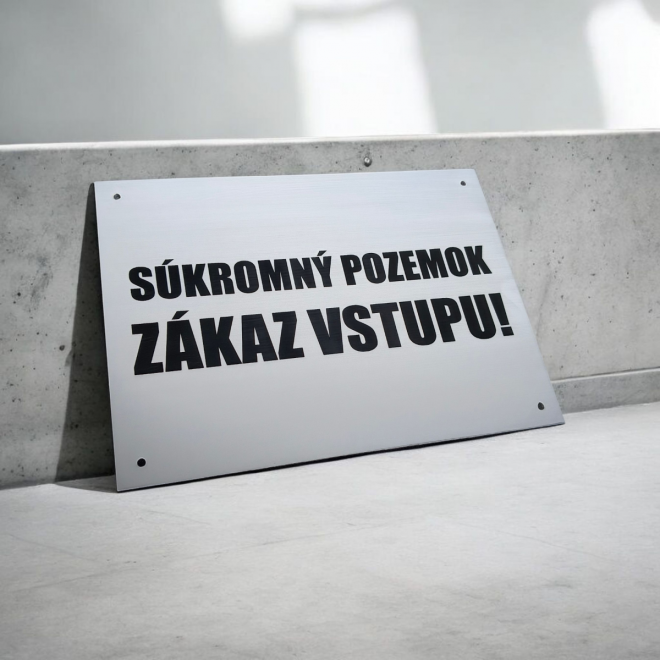 Tabulka Zákaz vstupu soukromý pozemek