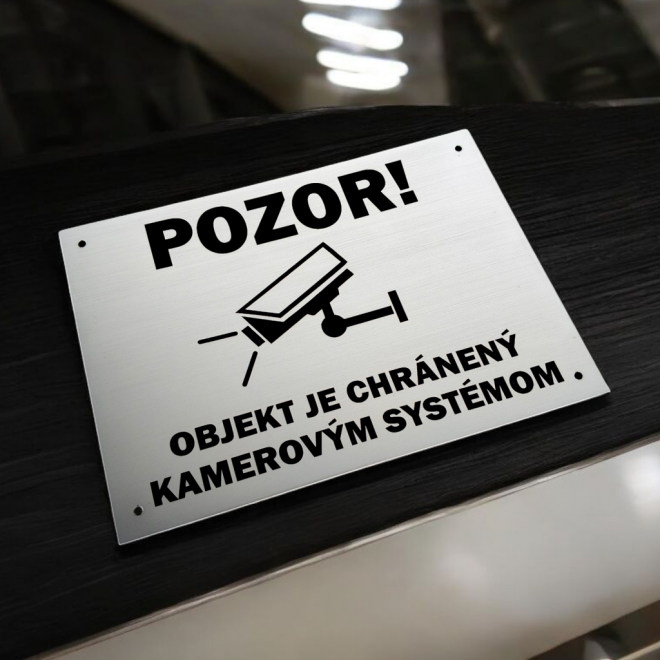 Tabulka Pozor kamerový systém 2