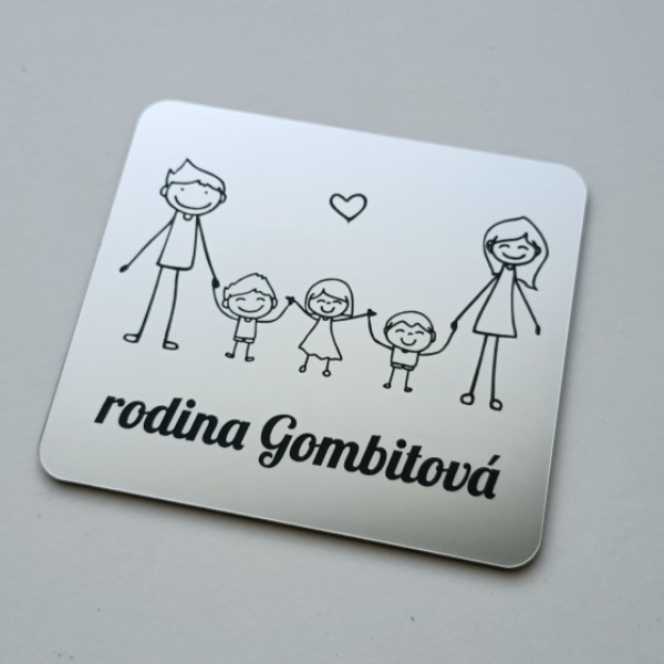 Jmenovka na dveře rodina