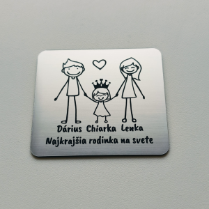Jmenovka na dveře rodiče a princezna