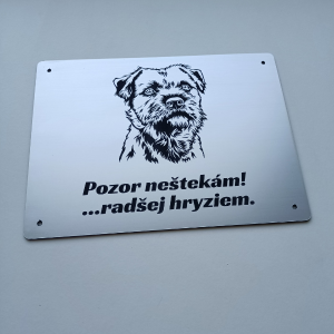 Tabulka Pozor pes Border teriér
