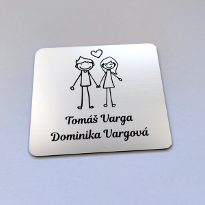 Jmenovka na dveře muž a žena