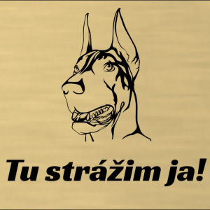 Tabulka Pozor pes Dobrman 2