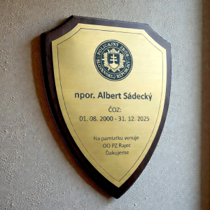 Plaketa štítová Policie