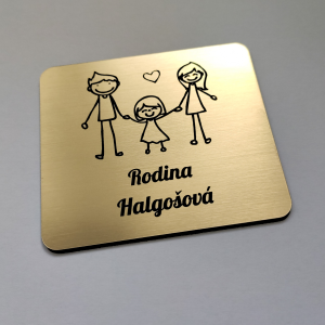 Jmenovka na dveře rodiče a dcerka