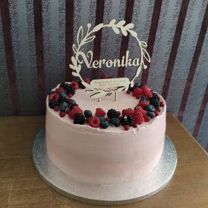 Zápich na dort se jménem – křtinový cake topper s datem