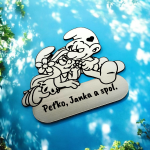 Jmenovka na dveře Šmoulové
