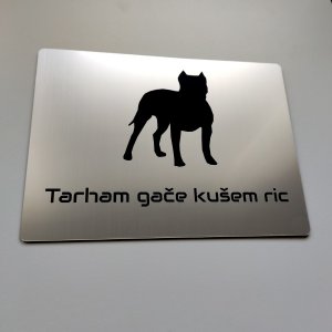 Tabulka Pozor pes Pitbull