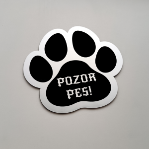 Tabulka Pozor pes tlapka