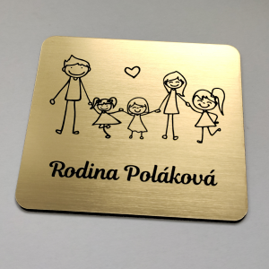 Jmenovka na dveře rodina