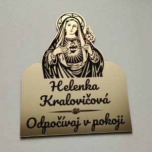 Tabulka na hrob Panna Marie