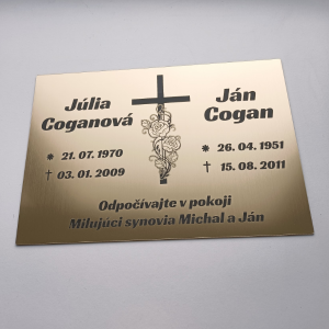 Tabulka na hrob velký kříž 2