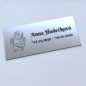 Tabulka na hrob anděl