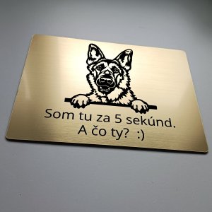 Tabulka Pozor pes Německý ovčák cute