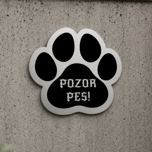 Tabulka Pozor pes tlapka