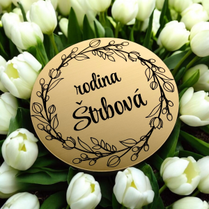 Jmenovka na dveře Floral Round